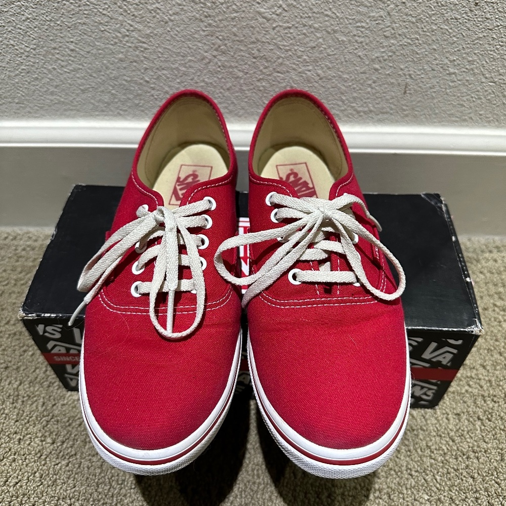 Women’s Red Authentic Lo Pro Vans